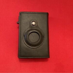 Wallet Card Holder For Men Leather RFID Protection Carbon Fiber ID Window